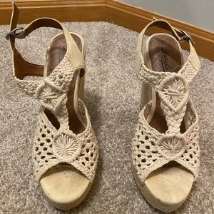 Lucky Brand Macrame Wedges